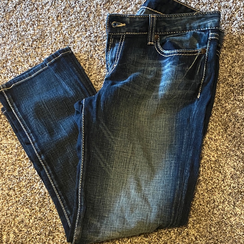 BKE Dark Blue Straight Cut Jeans